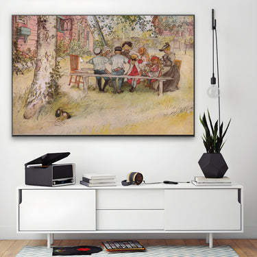 Quadro Stampa su Tela Colazione sotto la grande betulla, Carl Larsson - CupidoDesign