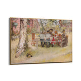 Quadro Stampa su Tela Colazione sotto la grande betulla, Carl Larsson - CupidoDesign