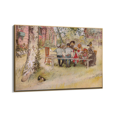 Quadro Stampa su Tela Colazione sotto la grande betulla, Carl Larsson - CupidoDesign