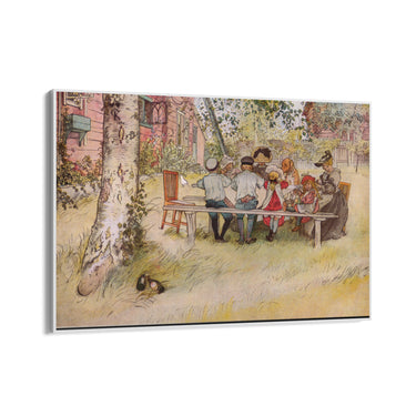 Quadro Stampa su Tela Colazione sotto la grande betulla, Carl Larsson - CupidoDesign