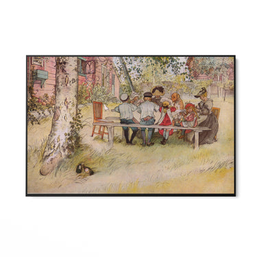 Quadro Stampa su Tela Colazione sotto la grande betulla, Carl Larsson - CupidoDesign