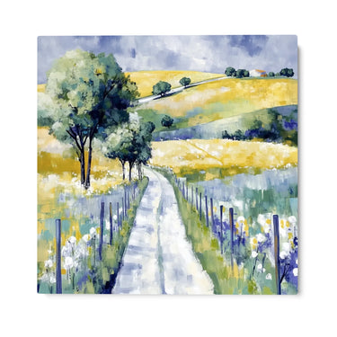 Quadro Stampa su Tela Collina di Girasoli - CupidoDesign