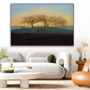 Quadro Stampa su Tela Collina e campo arato vicino a Dresda, Caspar David Friedrich - CupidoDesign