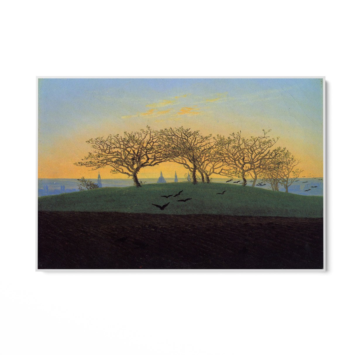 Quadro Stampa su Tela Collina e campo arato vicino a Dresda, Caspar David Friedrich - CupidoDesign