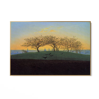 Quadro Stampa su Tela Collina e campo arato vicino a Dresda, Caspar David Friedrich - CupidoDesign