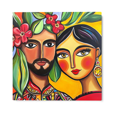 Quadro Stampa su Tela Colorful Love - CupidoDesign
