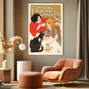 Quadro Stampa su Tela Compagnie Francaise des Chocolats, Théophile Steinlen - CupidoDesign