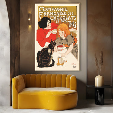 Quadro Stampa su Tela Compagnie Francaise des Chocolats, Théophile Steinlen - CupidoDesign