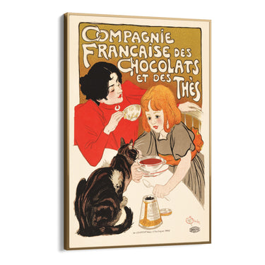 Quadro Stampa su Tela Compagnie Francaise des Chocolats, Théophile Steinlen - CupidoDesign