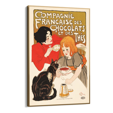 Quadro Stampa su Tela Compagnie Francaise des Chocolats, Théophile Steinlen - CupidoDesign