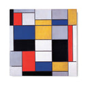 Quadro Stampa su Tela Composizione A con nero, rosso, grigio, giallo e blu, Piet Mondrian - CupidoDesign
