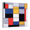 Quadro Stampa su Tela Composizione A con nero, rosso, grigio, giallo e blu, Piet Mondrian - CupidoDesign