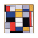 Quadro Stampa su Tela Composizione A con nero, rosso, grigio, giallo e blu, Piet Mondrian - CupidoDesign