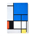 Quadro Stampa su Tela Composizione Con Grande Piano Blu Rosso Nero Giallo E Grigio, Piet Mondrian - CupidoDesign