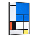 Quadro Stampa su Tela Composizione Con Grande Piano Blu Rosso Nero Giallo E Grigio, Piet Mondrian - CupidoDesign