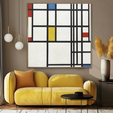 Quadro Stampa su Tela Composizione N. 12, Piet Mondrian - CupidoDesign