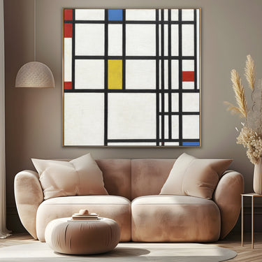 Quadro Stampa su Tela Composizione N. 12, Piet Mondrian - CupidoDesign