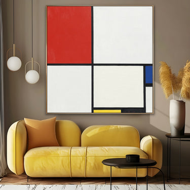 Quadro Stampa su Tela Composizione N. III con Rosso, Blu, Giallo E Nero, Piet Mondrian - CupidoDesign