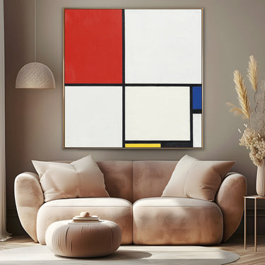 Quadro Stampa su Tela Composizione N. III con Rosso, Blu, Giallo E Nero, Piet Mondrian - CupidoDesign