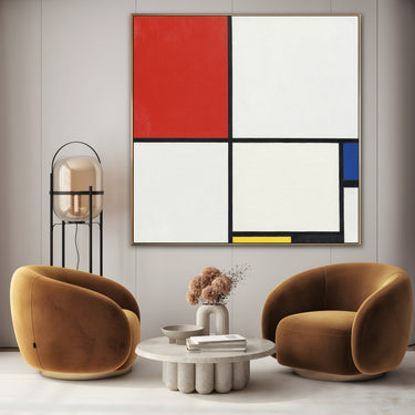 Quadro Stampa su Tela Composizione N. III con Rosso, Blu, Giallo E Nero, Piet Mondrian - CupidoDesign