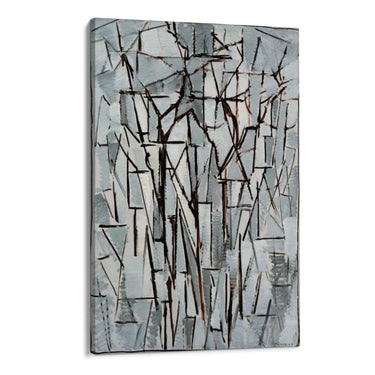 Quadro Stampa su Tela Composizione alberi II, Piet Mondrian - CupidoDesign