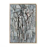 Quadro Stampa su Tela Composizione alberi II, Piet Mondrian - CupidoDesign