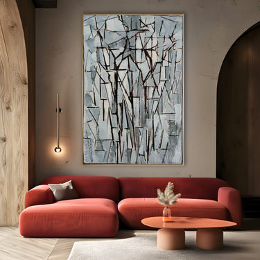 Quadro Stampa su Tela Composizione alberi II, Piet Mondrian - CupidoDesign