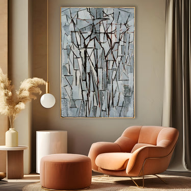 Quadro Stampa su Tela Composizione alberi II, Piet Mondrian - CupidoDesign
