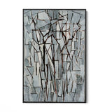 Quadro Stampa su Tela Composizione alberi II, Piet Mondrian - CupidoDesign