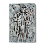 Quadro Stampa su Tela Composizione alberi II, Piet Mondrian - CupidoDesign