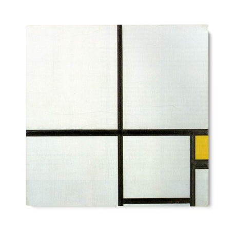 Quadro Stampa su Tela Composizione con Giallo, Piet Mondrian - CupidoDesign