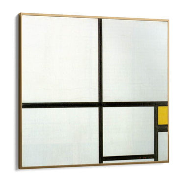 Quadro Stampa su Tela Composizione con Giallo, Piet Mondrian - CupidoDesign