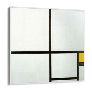 Quadro Stampa su Tela Composizione con Giallo, Piet Mondrian - CupidoDesign