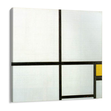 Quadro Stampa su Tela Composizione con Giallo, Piet Mondrian - CupidoDesign
