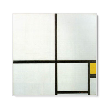 Quadro Stampa su Tela Composizione con Giallo, Piet Mondrian - CupidoDesign