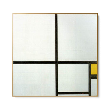 Quadro Stampa su Tela Composizione con Giallo, Piet Mondrian - CupidoDesign