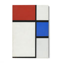 Quadro Stampa su Tela Composizione con Rosso e Blu, Piet Mondrian - CupidoDesign