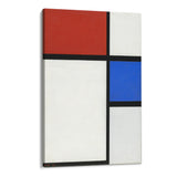 Quadro Stampa su Tela Composizione con Rosso e Blu, Piet Mondrian - CupidoDesign