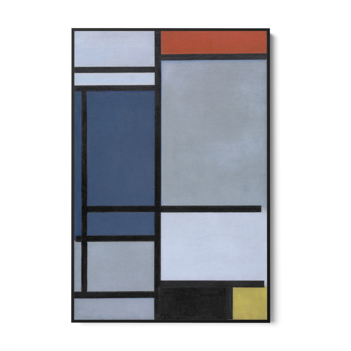 Quadro Stampa su Tela Composizione con rosso, blu, nero, giallo e grigio, Piet Mondrian - CupidoDesign