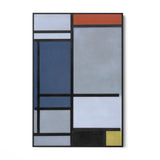 Quadro Stampa su Tela Composizione con rosso, blu, nero, giallo e grigio, Piet Mondrian - CupidoDesign
