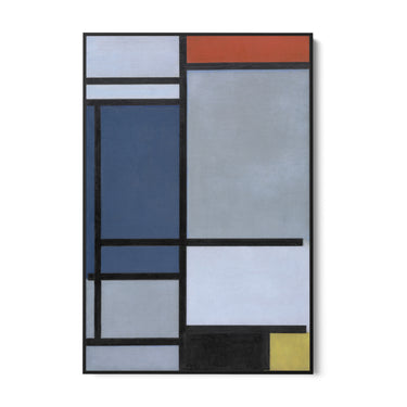Quadro Stampa su Tela Composizione con rosso, blu, nero, giallo e grigio, Piet Mondrian - CupidoDesign