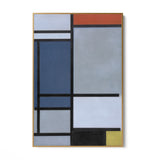 Quadro Stampa su Tela Composizione con rosso, blu, nero, giallo e grigio, Piet Mondrian - CupidoDesign