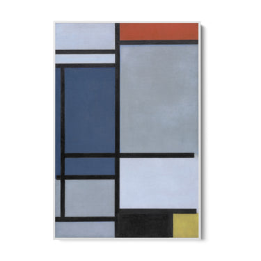 Quadro Stampa su Tela Composizione con rosso, blu, nero, giallo e grigio, Piet Mondrian - CupidoDesign