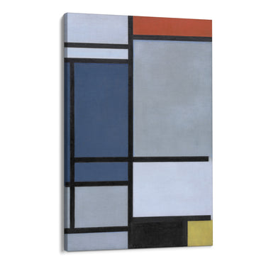 Quadro Stampa su Tela Composizione con rosso, blu, nero, giallo e grigio, Piet Mondrian - CupidoDesign