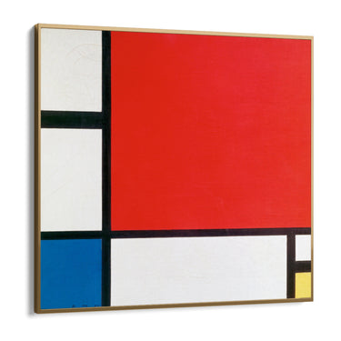 Quadro Stampa su Tela Composizione con rosso, blu e giallo, Piet Mondrian - CupidoDesign