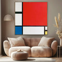 Quadro Stampa su Tela Composizione con rosso, blu e giallo, Piet Mondrian - CupidoDesign
