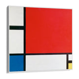 Quadro Stampa su Tela Composizione con rosso, blu e giallo, Piet Mondrian - CupidoDesign