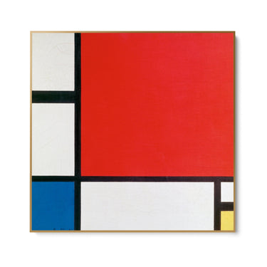 Quadro Stampa su Tela Composizione con rosso, blu e giallo, Piet Mondrian - CupidoDesign