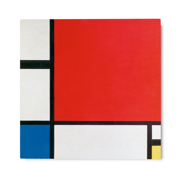 Quadro Stampa su Tela Composizione con rosso, blu e giallo, Piet Mondrian - CupidoDesign