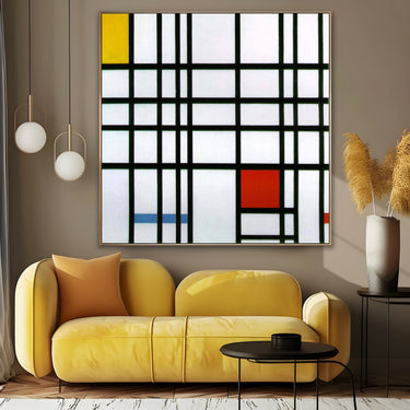 Quadro Stampa su Tela Composizione con rosso, giallo e blu, Piet Mondrian - CupidoDesign
